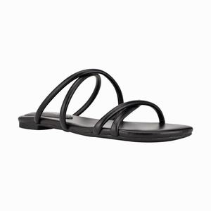 Nine West Beva Flat Slides - Black - Ireland (RF4108695)